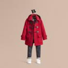 Burberry Burberry Hooded Wool Duffle Coat, Size: 14y, Red
