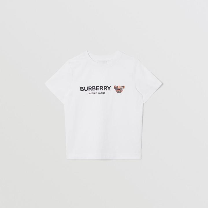 Burberry Burberry Childrens Thomas Bear Motif Cotton T-shirt, Size: 8y