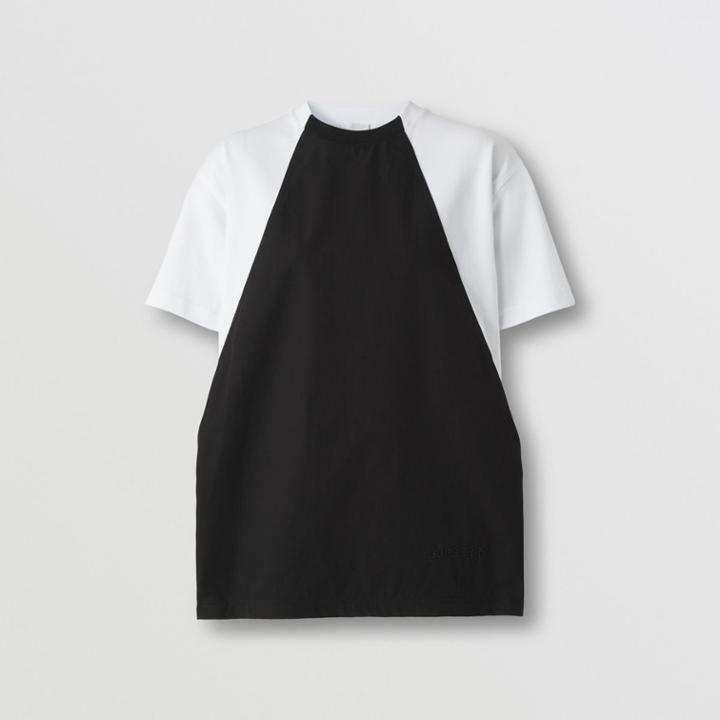 Burberry Burberry Geometric Panel Cotton Oversized T-shirt