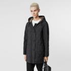 Burberry Burberry Diamond Quilted Thermoregulated Hooded Coat, Black