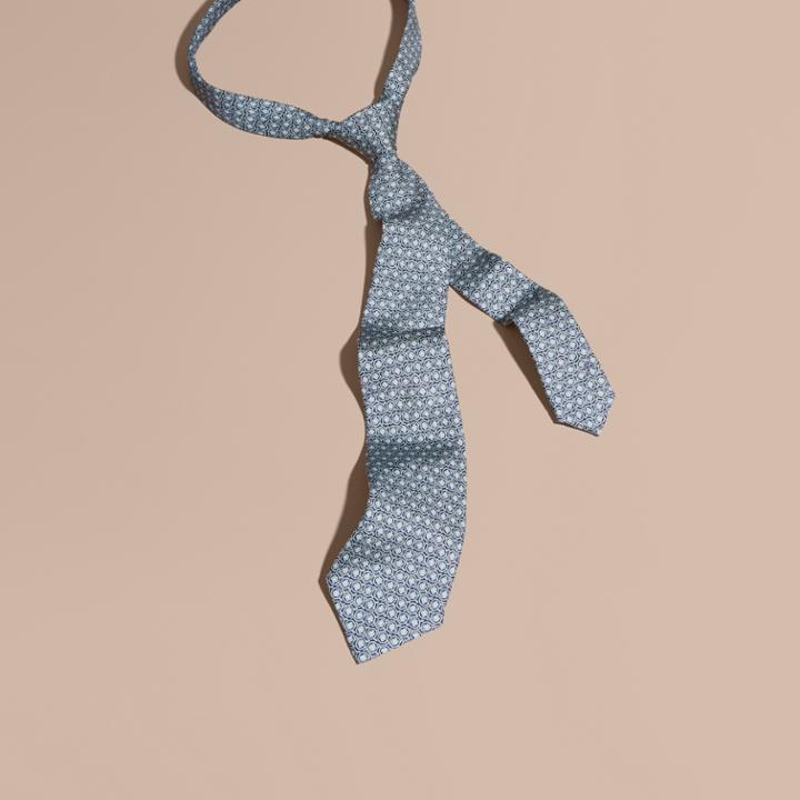 Burberry Burberry Modern Cut Floral Jacquard Silk Tie, White