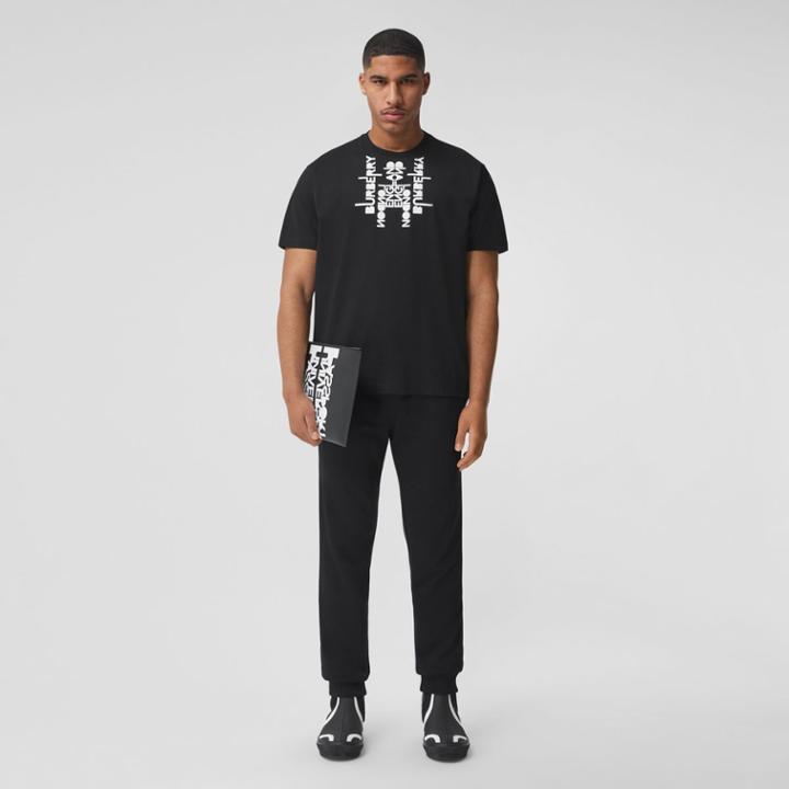 Burberry Burberry Logo Print Cotton Oversized T-shirt, Size: Xxxl