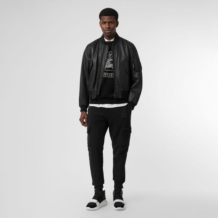 Burberry Burberry Lambskin Bomber Jacket, Size: 38