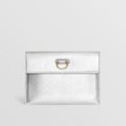 Burberry Burberry D-ring Metallic Leather Pouch With Zip Coin Case, Grey