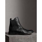 Burberry Burberry Brogue Detail Polished Leather Chelsea Boots, Size: 45.5