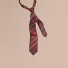 Burberry Burberry Modern Cut Check Silk Jacquard Tie, Red