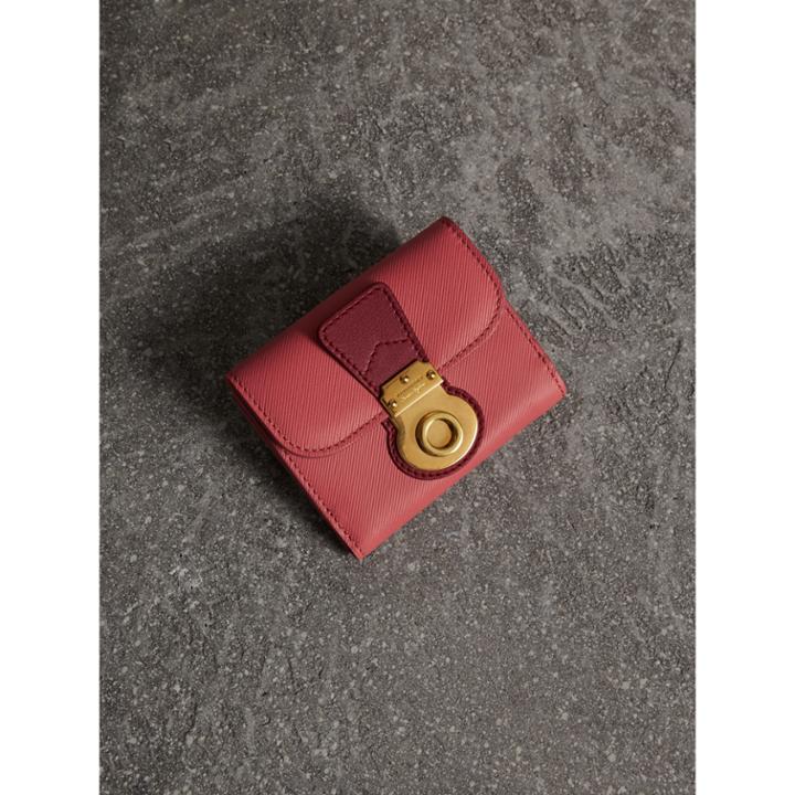Burberry Burberry Two-tone Trench Leather Wallet, Pink