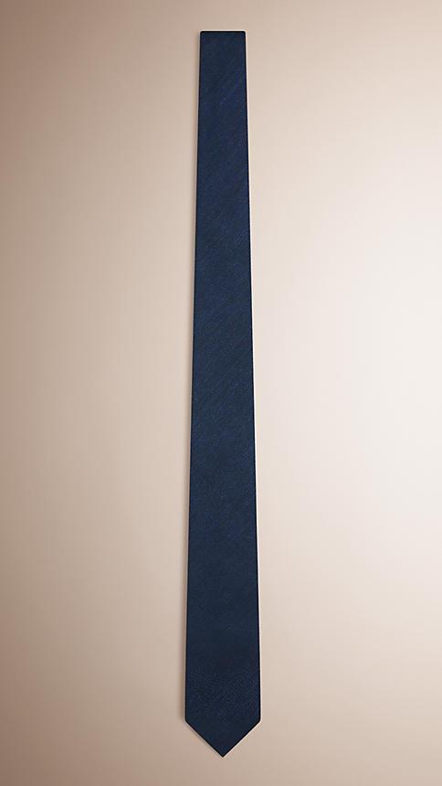 Burberry Slim Cut Slub Silk Linen Tie