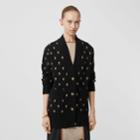 Burberry Burberry Monogram Wool Cashmere Blend Oversized Cardigan, Size: Xxl, Black