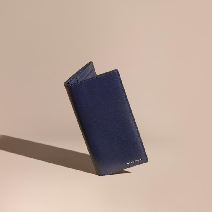 Burberry Burberry London Leather Continental Wallet, Blue