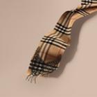 Burberry Burberry The Classic Cashmere Scarf In Check And Lace, Black