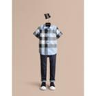 Burberry Burberry Short-sleeve Check Cotton Shirt, Size: 6y, Blue