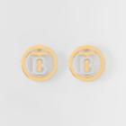 Burberry Burberry Gold And Palladium-plated Monogram Motif Earrings