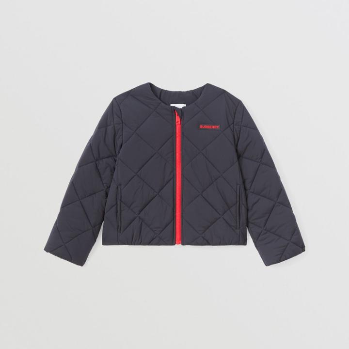 Burberry Burberry Childrens Logo Appliqu Diamond Quilted Stretch Nylon Jacket, Size: 10y