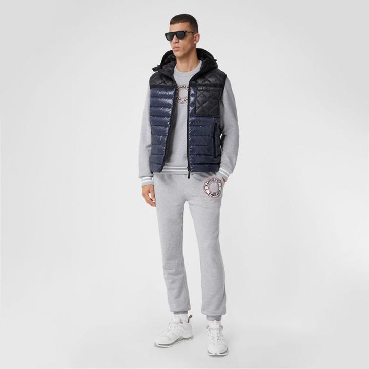 Burberry Burberry Diamond Quilted Panel Hooded Puffer Gilet, Size: Xs, Blue