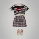Burberry Burberry Heart Motif Striped Cotton Wool Sweater, Size: 14y