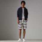 Burberry Burberry Striped Cotton Shorts, Size: L, White