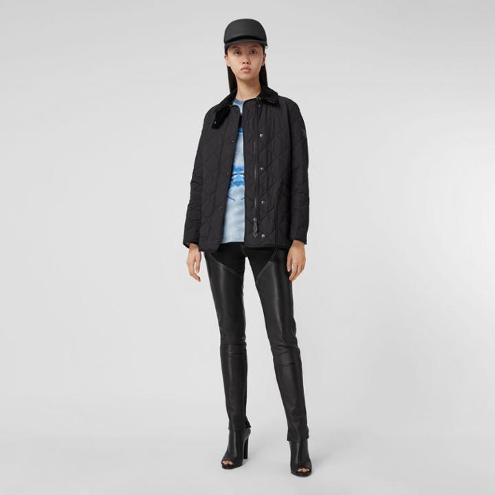 Burberry Burberry Diamond Quilted Thermoregulated Barn Jacket, Size: S, Black