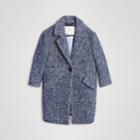 Burberry Burberry Childrens Herringbone Wool Cotton Blend Tailored Coat, Size: 8y, Blue