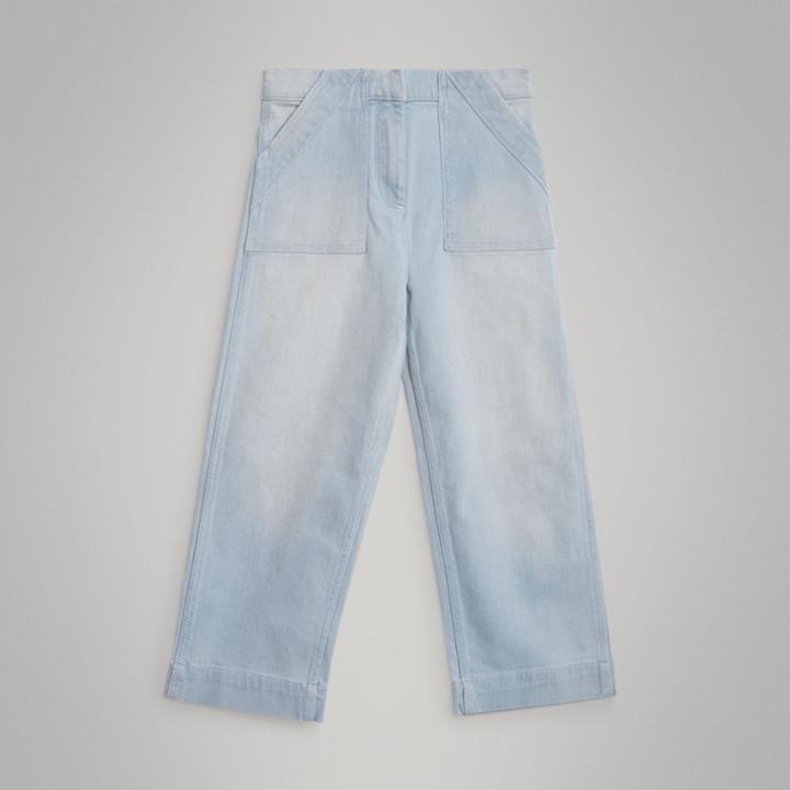 Burberry Burberry Relaxed Fit Bleached Jeans, Size: 14y, Blue