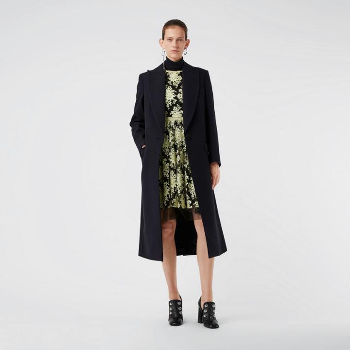 Burberry Burberry Short-sleeve Embroidered Tulle Dress, Size: 04, Yellow