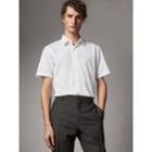 Burberry Burberry Modern Fit Short-sleeved Cotton Poplin Shirt, Size: 17, White