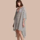 Burberry Burberry Striped Cotton Silk Kaftan, Size: S-m, Blue