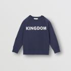 Burberry Burberry Childrens Kingdom Motif Cotton Sweatshirt, Size: 10y, Blue