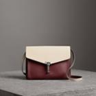 Burberry Burberry Two-tone Leather Crossbody Bag, Red