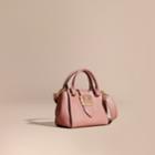 Burberry Burberry The Small Buckle Tote In Grainy Leather, Pink