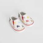 Burberry Burberry Childrens Ekd Cotton And Leather Slip-on Sneakers, Size: 19, White