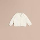 Burberry Burberry Childrens Open Stitch Detail Cotton Cardigan, Size: 6m, White