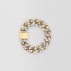 Burberry Burberry Enamel Detail Gold-plated Chain-link Bracelet, Yellow