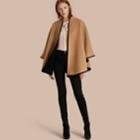 Burberry Burberry Wool Cashmere Military Cape, Brown