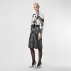 Burberry Burberry Angel Print Silk Twill Shirt, Size: 0, Black