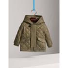 Burberry Burberry Hooded Diamond Quilted Jacket, Size: 9m, Green