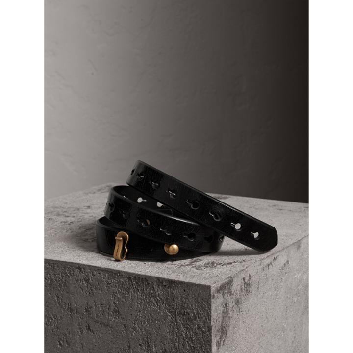 Burberry Burberry Glossy Leather Belt, Size: 85