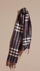 Burberry The Slim Reversible Cashmere Scarf In Check