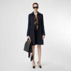 Burberry Burberry Double-faced Wool Cashmere Blend Coat, Size: 00, Blue