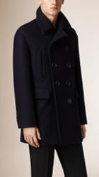 Burberry Virgin Wool Blend Pea Coat