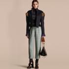 Burberry Burberry Braided Detail Military Wool Jacket, Size: 46, Blue