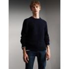 Burberry Burberry Cashmere Sweater With Cable Knit Detail, Size: Xl, Blue