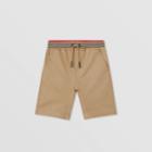 Burberry Burberry Childrens Icon Stripe Detail Cotton Twill Shorts, Size: 4y