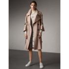 Burberry Burberry Flared Sleeve Tropical Gabardine Trench Coat, Size: 00, Pink