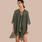 Burberry Burberry Geometric Tile Print Cotton Silk Swimwear Cover-up, Size: S-m, Green