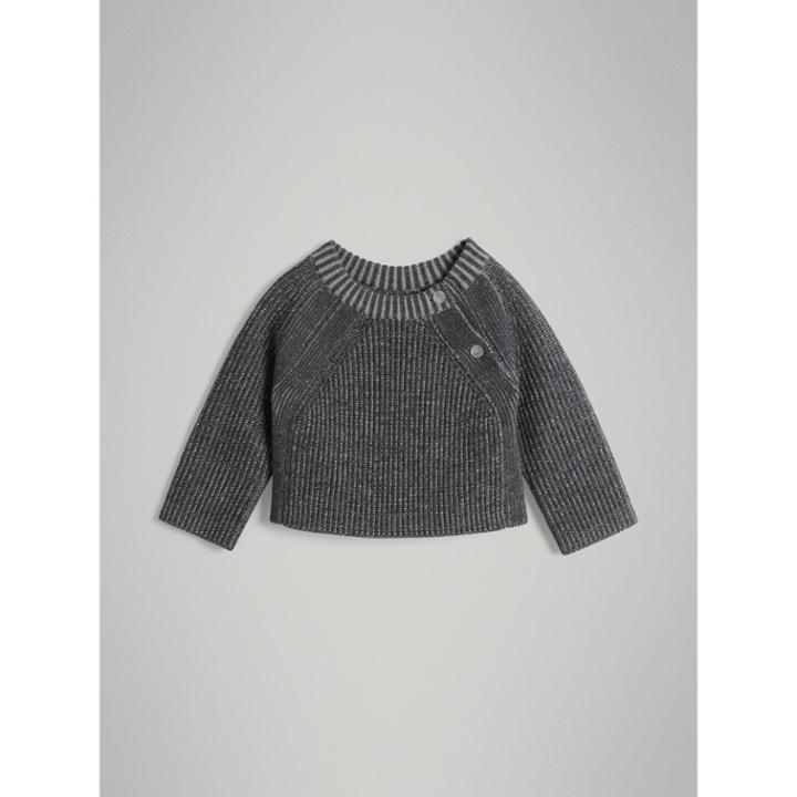 Burberry Burberry Rib Knit Merino Wool Sweater, Size: 12m, Grey