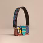 Burberry Burberry The Small Buckle Bag In House Check And Leather, Blue