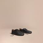 Burberry Burberry Leather Brogue-detail Trainers, Size: 28, Black