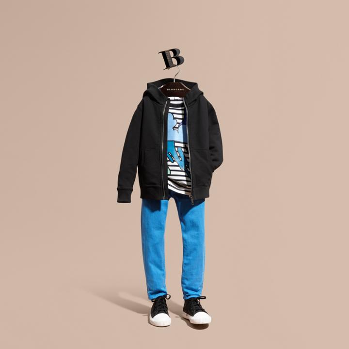 Burberry Burberry Hooded Cotton Top, Size: 8y, Black