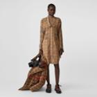 Burberry Burberry Vintage Check Silk And Cotton Shirt Dress, Size: 04, Brown
